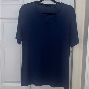 Theory Deep Blue Casual Henley